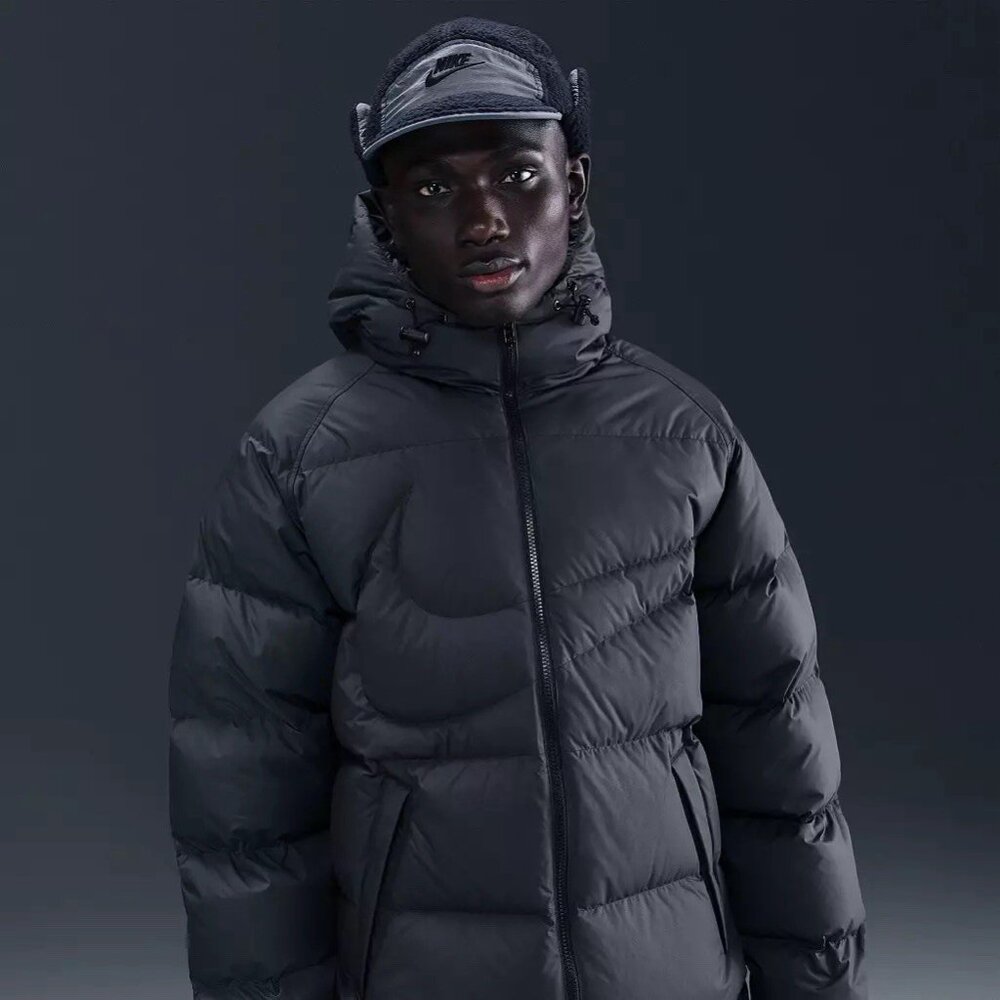 NEW $350 Nike Sportswear Down Fill Loose Parka Black IH2377 010 Men's Large